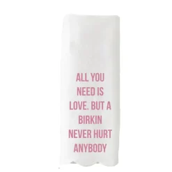 Online Toss Designs All You Need Is Love and a Birkin Guest Towel