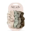 Online KITSCH Assorted Texture Scrunchie Set TerracottaEucalyptus