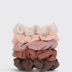 Online KITSCH Assorted Texture Scrunchie Set TerracottaEucalyptus