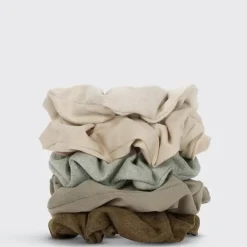 Online KITSCH Assorted Texture Scrunchie Set TerracottaEucalyptus