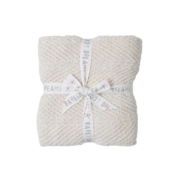 Sale Barefoot Dreams Bamboo CozyChic® Herringbone Blanket Silver SkyStoneCream