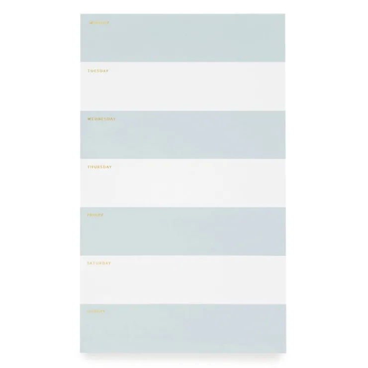 Outlet Sugar Paper Blue Striped Weekly Pad