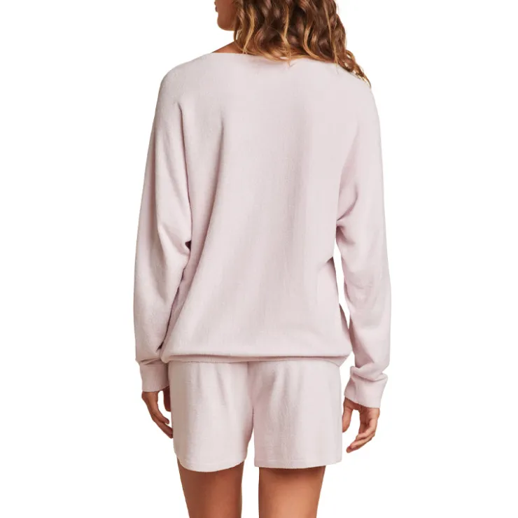 Fashion Barefoot Dreams Boatneck Pullover and Shorts Set