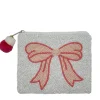 Fashion La Chic Designs Bow Beaded Coin Pouch