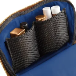 Clearance Kusshi Camel Leather Makeup Bag