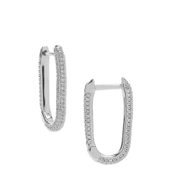 New Melinda Maria Carrie Pavè Chain Huggies