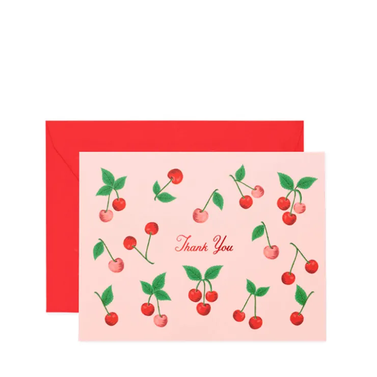 Sale RIFLE PAPER CO. Cherries Thank You Card