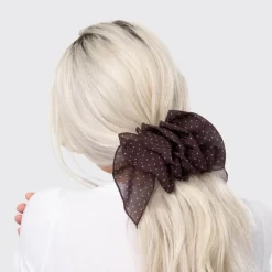 Outlet KITSCH Chiffon Polka Dot Bow Barrette