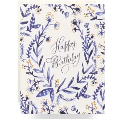 Best Antiquaria Cobalt & Canary Birthday Card
