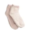 Clearance Barefoot Dreams CozyChic 2 Pair Tennis Sock Set StoneDusty RoseOyster