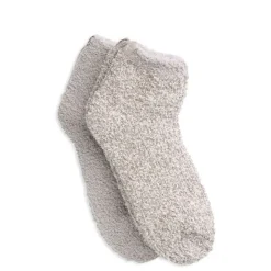 Clearance Barefoot Dreams CozyChic 2 Pair Tennis Sock Set StoneDusty RoseOyster