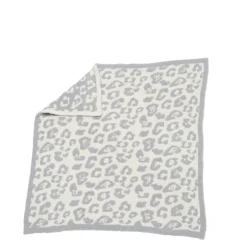 Best Barefoot Dreams CozyChic Barefoot in the Wild Baby Blanket Stone/CreamDusty Rose/CreamOcean/Cream