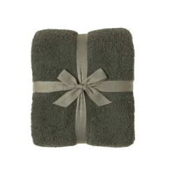 Outlet Barefoot Dreams CozyChic Color Block Throw Khaki GreenTaupe