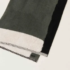 Outlet Barefoot Dreams CozyChic Color Block Throw Khaki GreenTaupe