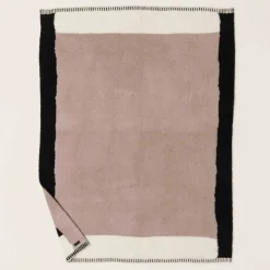 Outlet Barefoot Dreams CozyChic Color Block Throw Khaki GreenTaupe