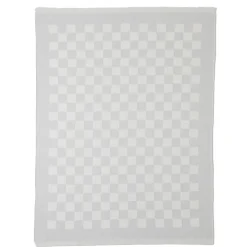 Sale Barefoot Dreams CozyChic Cotton Checkered Throw GrayEucalyptusFauna