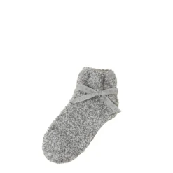 New Barefoot Dreams CozyChic Heathered Tennis Socks WillowNickelMoonbeam