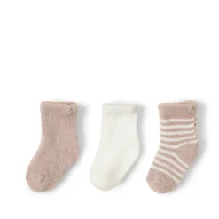 New Barefoot Dreams CozyChic Lite Infant 3 Pack Sock Set