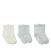 Hot Barefoot Dreams CozyChic Lite Infant Sock Set - Blue/Pearl