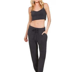 Sale Barefoot Dreams CozyChic® Luxe Cropped Cami PearlCarbon