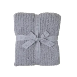 Sale Barefoot Dreams CozyChic Ribbed Throw PearlOliveDove GrayTerra