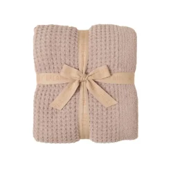 Fashion Barefoot Dreams CozyChic Waffle Throw WillowCreamBeach