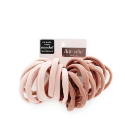 Clearance KITSCH Eco-Friendly Nylon Hair Elastics BlackBlushEucalyptus