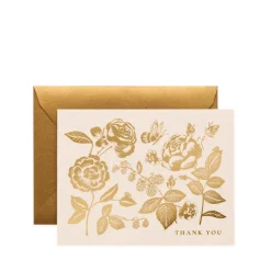 Sale RIFLE PAPER CO. English Rose Thank You Card