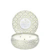 New Voluspa Eucalyptus & White Sage 3 Wick Tin Candle