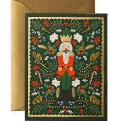 Clearance RIFLE PAPER CO. Evergreen Nutcracker Holiday Card