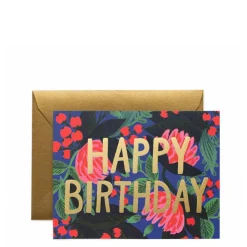 Hot RIFLE PAPER CO. Floral Foil Birthday Card