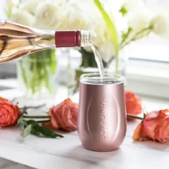 Clearance Vinglacé Glass Line Wine Glass - Rose Gold
