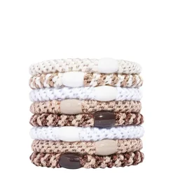 Best L. Erickson Grab & Go Ponytail Holders - Set of 8 BeigeBlackCamelClassicEspressoIvoryMochaNeutralWhite Chocolate
