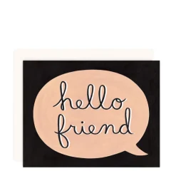 Sale Girl W/ Knife Hello Friend Card