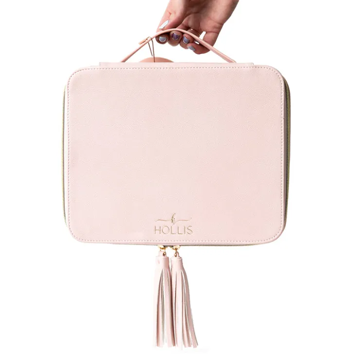 Outlet Hollis Jett Setter Cosmetic Bag BlushNudeLeopardRose GoldHot PinkPixie Pink