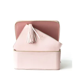 Outlet Hollis Jett Setter Cosmetic Bag BlushNudeLeopardRose GoldHot PinkPixie Pink