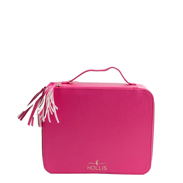 Outlet Hollis Jett Setter Cosmetic Bag BlushNudeLeopardRose GoldHot PinkPixie Pink