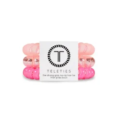 Fashion TELETIES Large 3 Pack Sunny Days AheadTotally TurquoiseJet BlackRose WaterCoconut WhiteCrystal ClearSprung OutMade Me BlushOrchid OasisSparkles & SpiritsBora BoraAntiguaArubaSilver FlamesToastedBoneyardTalk to the Bow