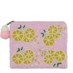 Sale La Chic Designs Lemons Beaded Coin Pouch