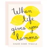 Clearance Girl W/ Knife Life Gives Lemons Card