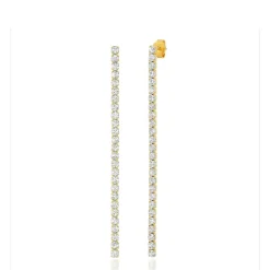 Fashion Tai Rittichai Long Linear CZ Earrings