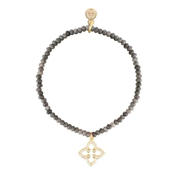 Online BUDHAGIRL Luna Bracelet - Crest Charm