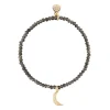 Best BUDHAGIRL Luna Bracelet - Moon Charm CharcoalSand