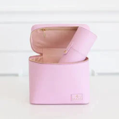 New Hollis Lux Cosmetic Bag LeopardBlushNudeHot PinkPixie Pink