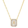 New Tai Rittichai Mother of Pearl Monogram Pendant ABCDEFGHJKLMNOPRSTVW