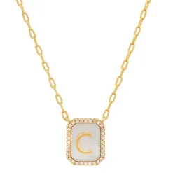 New Tai Rittichai Mother of Pearl Monogram Pendant ABCDEFGHJKLMNOPRSTVW
