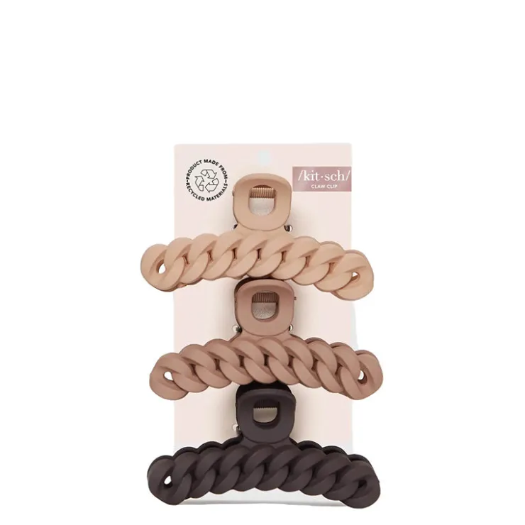 Outlet KITSCH Neutral Chain Claw Clips 3pc