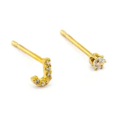 Online Tai Rittichai Pave Initial Mismatched Earrings ABCDEFGHIJKLMNPRSTVW