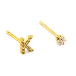 Online Tai Rittichai Pave Initial Mismatched Earrings ABCDEFGHIJKLMNPRSTVW