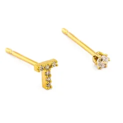 Online Tai Rittichai Pave Initial Mismatched Earrings ABCDEFGHIJKLMNPRSTVW